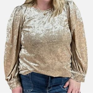 Jodifl Velvet Champagne blouse